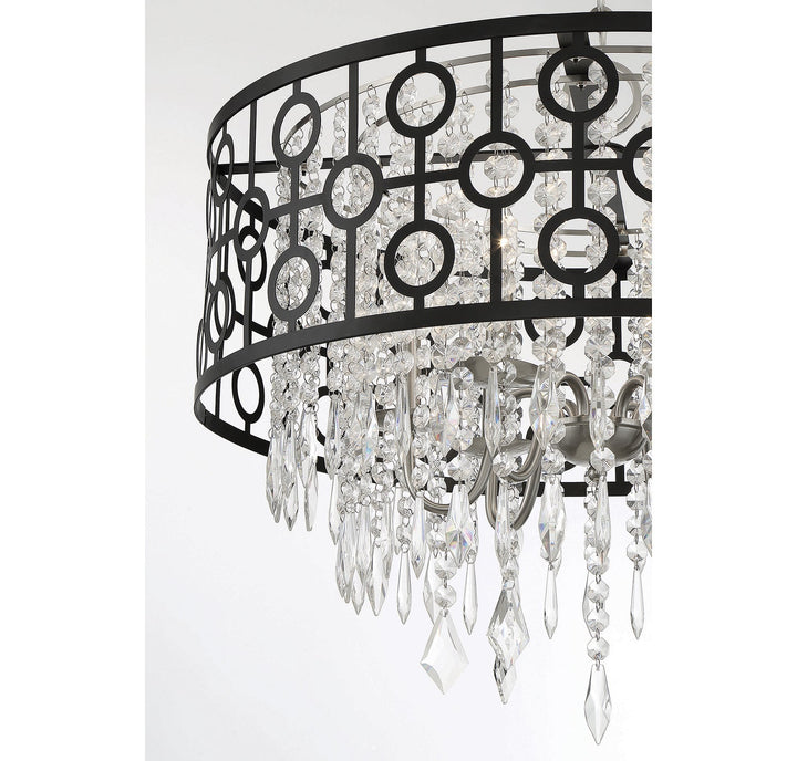 Savoy House Rory 7-1878-4-66 Pendant Light - Matte Black with Satin Nickel