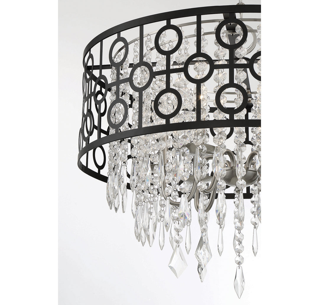 Savoy House Rory 7-1878-4-66 Pendant Light - Matte Black with Satin Nickel