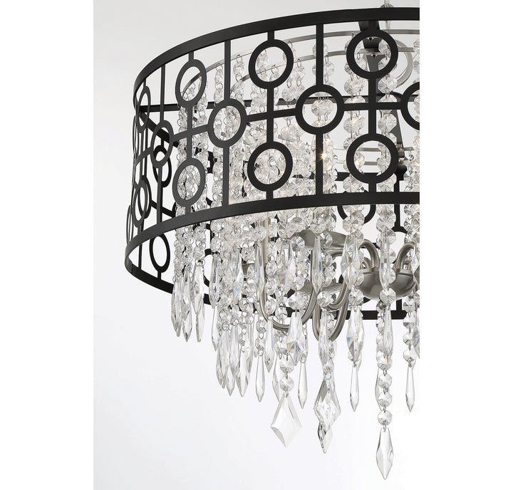 Savoy House Rory 7-1878-4-66 Pendant Light - Matte Black with Satin Nickel
