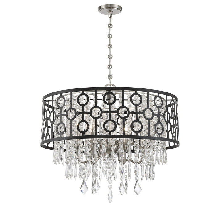 Savoy House Rory 7-1879-6-66 Chandelier Light - Matte Black with Satin Nickel