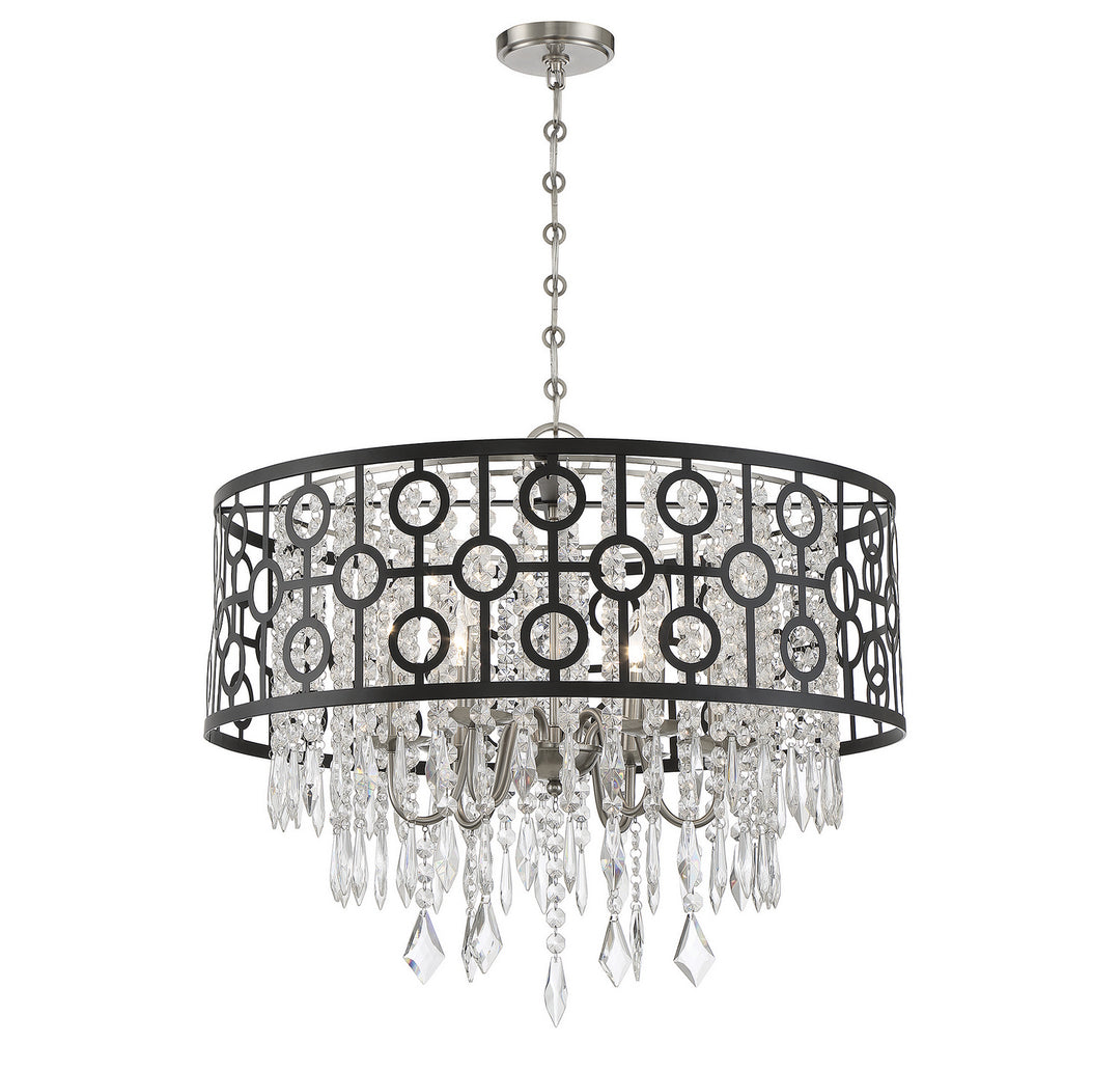 Savoy House Rory 7-1879-6-66 Chandelier Light - Matte Black with Satin Nickel