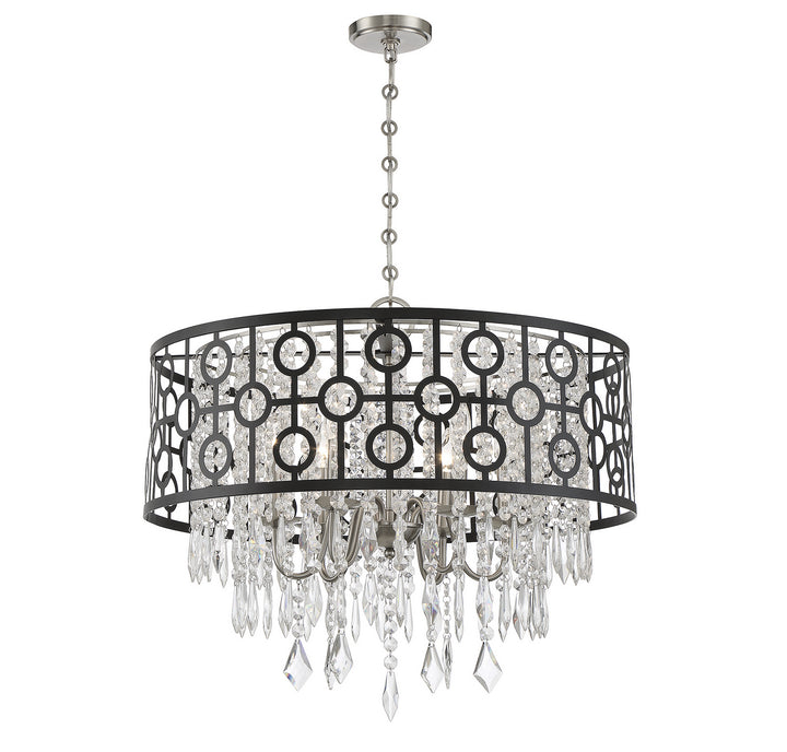 Savoy House Rory 7-1879-6-66 Chandelier Light - Matte Black with Satin Nickel