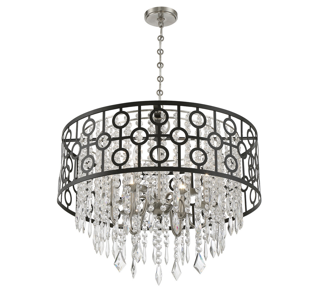 Savoy House Rory 7-1879-6-66 Chandelier Light - Matte Black with Satin Nickel