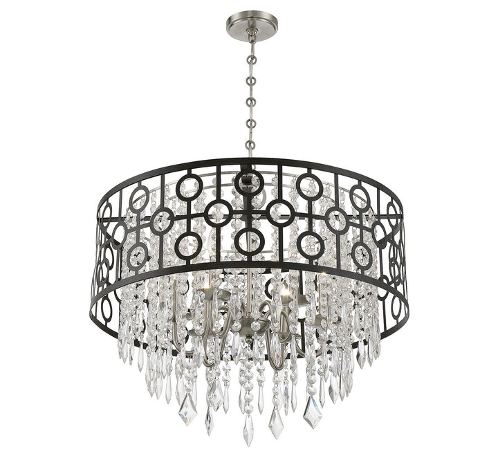 Savoy House Rory 7-1879-6-66 Chandelier Light - Matte Black with Satin Nickel