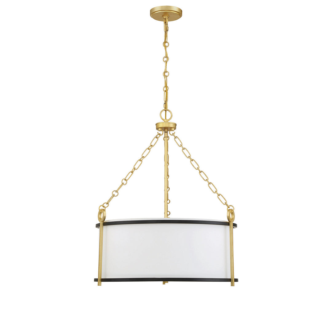 Savoy House Kian 7-1920-3-261 Pendant Light - Matte Black with True Gold