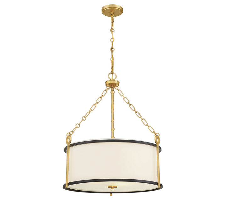 Savoy House Kian 7-1920-3-261 Pendant Light - Matte Black with True Gold