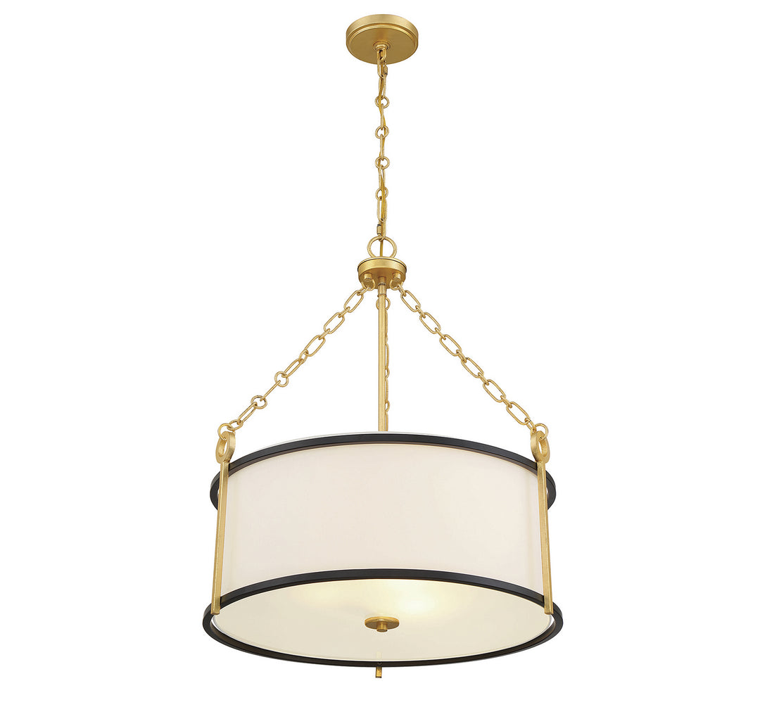 Savoy House Kian 7-1920-3-261 Pendant Light - Matte Black with True Gold