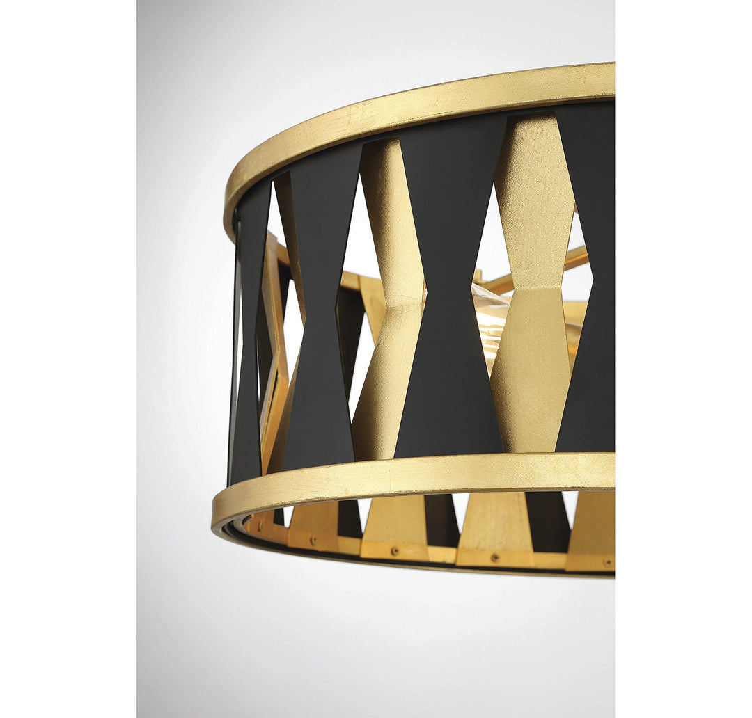 Savoy House Kellerman 7-1929-4-261 Pendant Light - Matte Black with True Gold