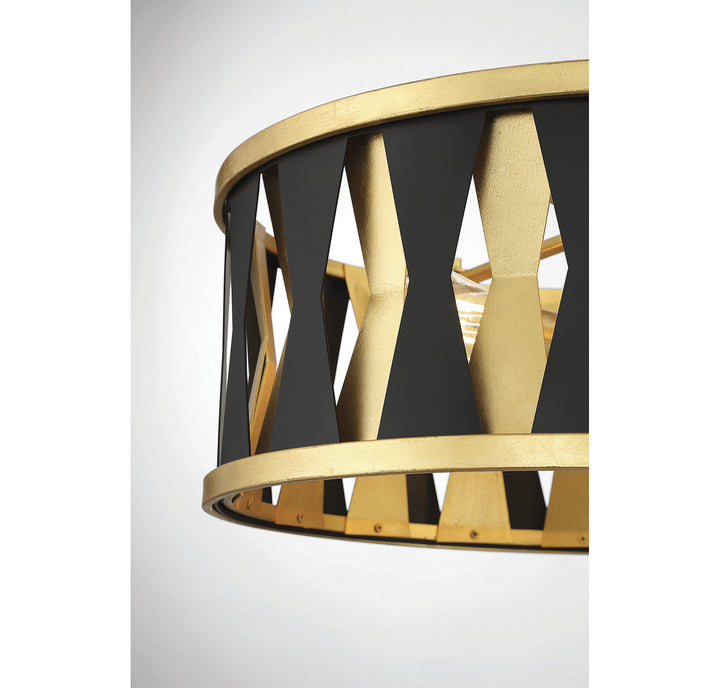 Savoy House Kellerman 7-1929-4-261 Pendant Light - Matte Black with True Gold