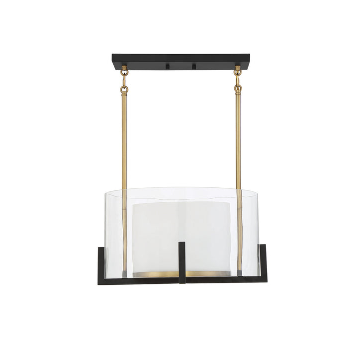 Savoy House Eaton 7-1983-1-143 Pendant Light - Matte Black with Warm Brass Accents