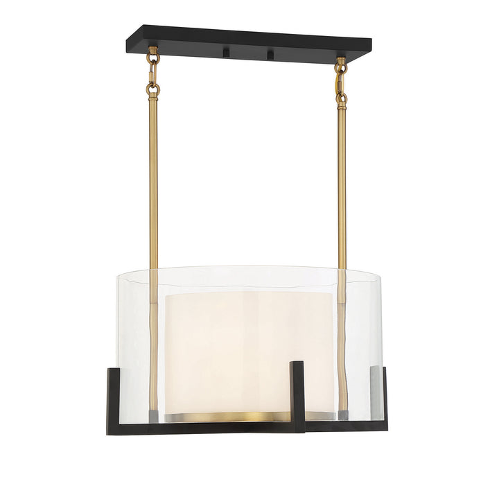 Savoy House Eaton 7-1983-1-143 Pendant Light - Matte Black with Warm Brass Accents