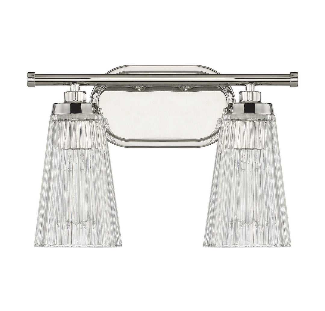 Savoy House Chantilly 8-1745-2-109 Bath Vanity Light 14 in. wide - Polished Nickel