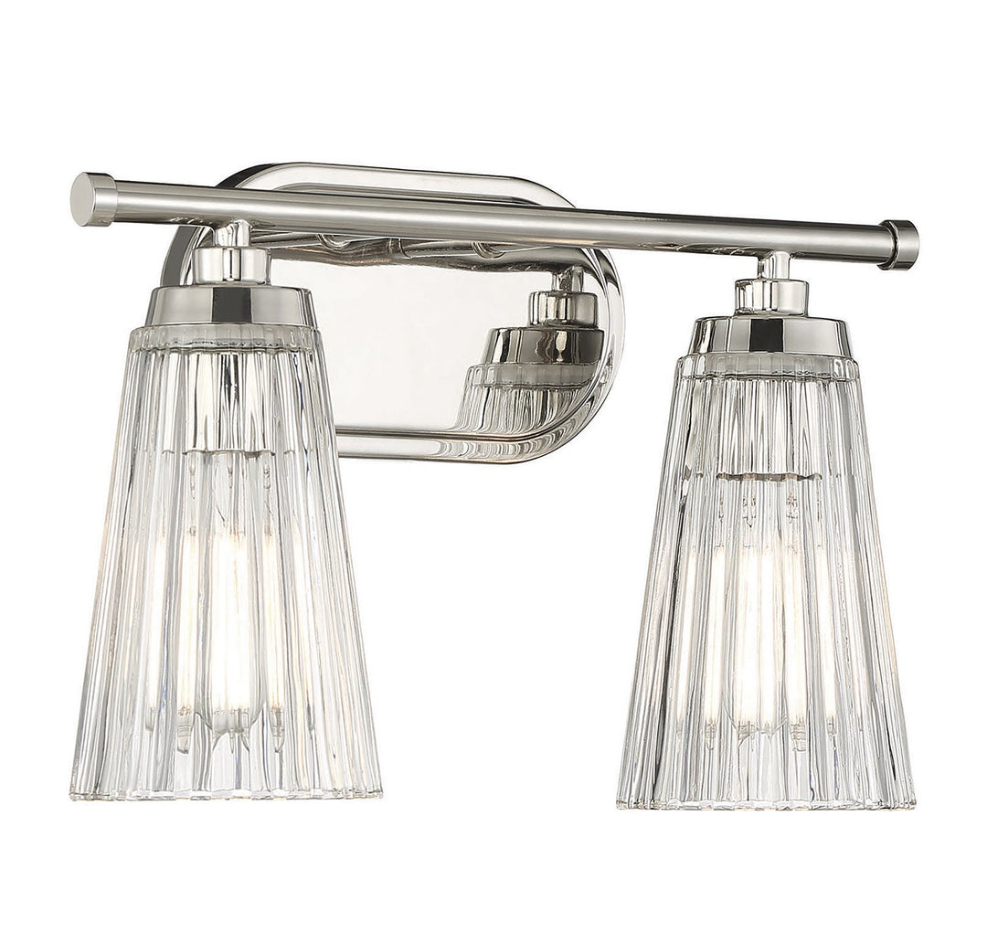 Savoy House Chantilly 8-1745-2-109 Bath Vanity Light 14 in. wide - Polished Nickel