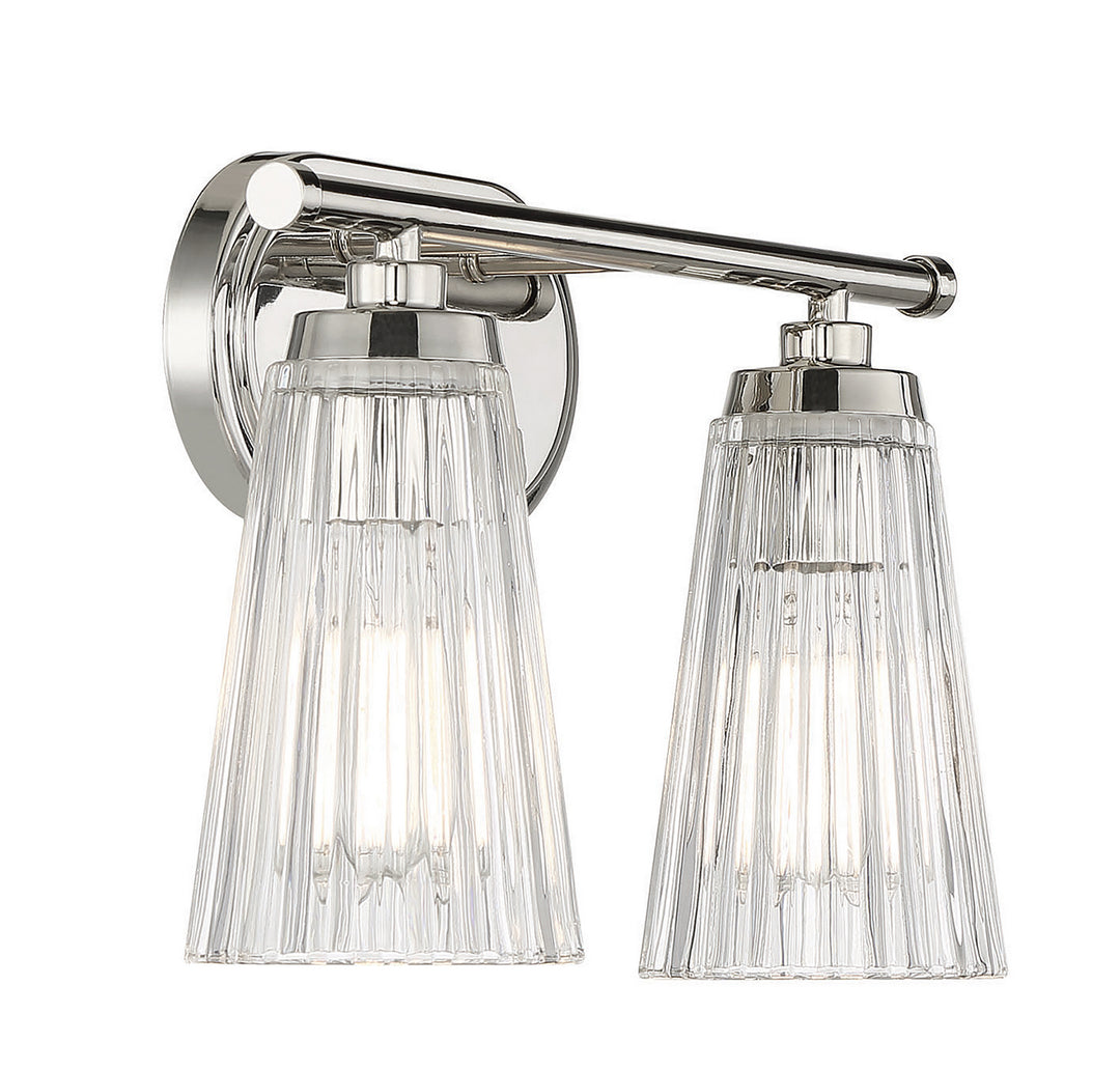 Savoy House Chantilly 8-1745-2-109 Bath Vanity Light 14 in. wide - Polished Nickel