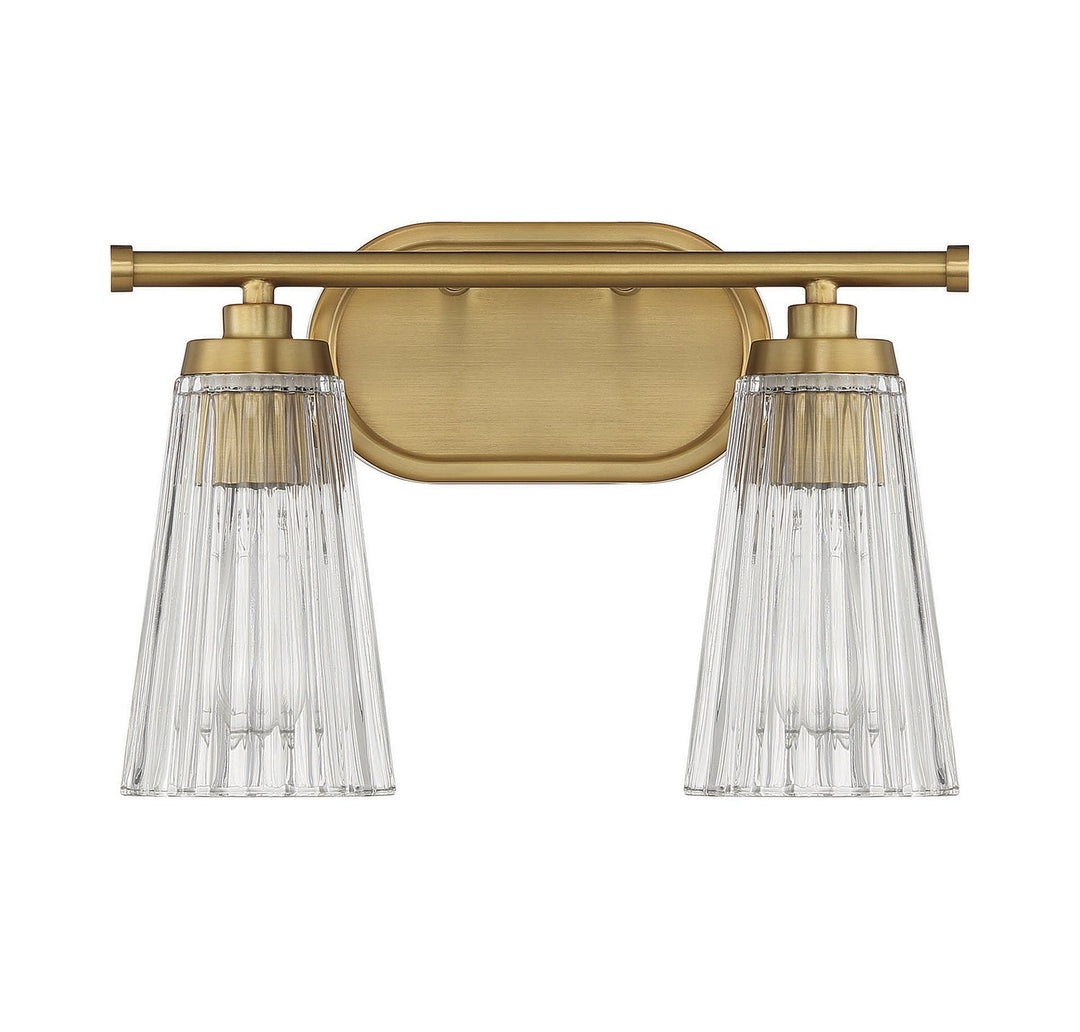 Savoy House Chantilly 8-1745-2-322 Bath Vanity Light 14 in. wide - Warm Brass