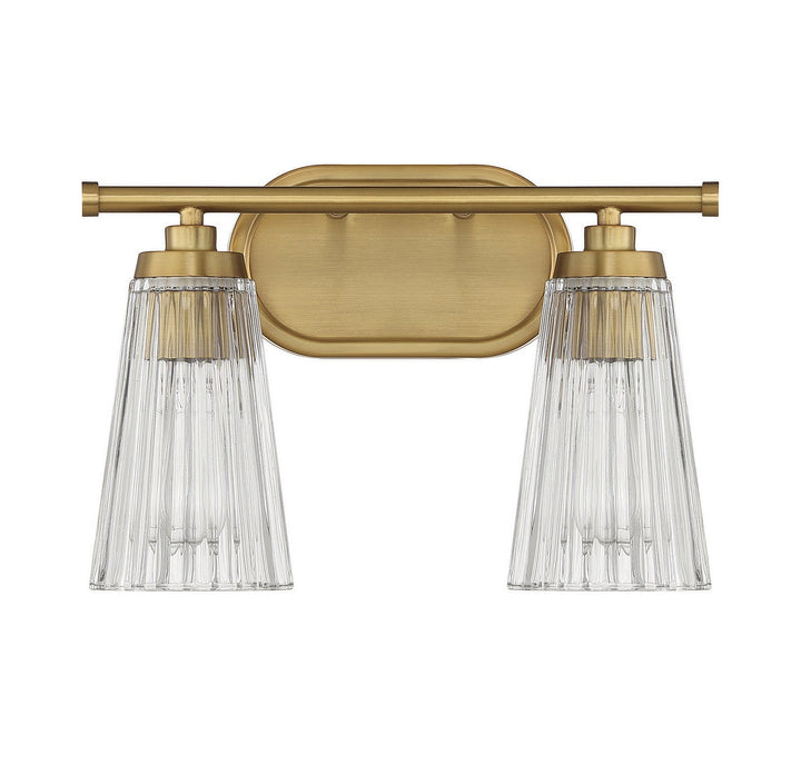 Savoy House Chantilly 8-1745-2-322 Bath Vanity Light 14 in. wide - Warm Brass