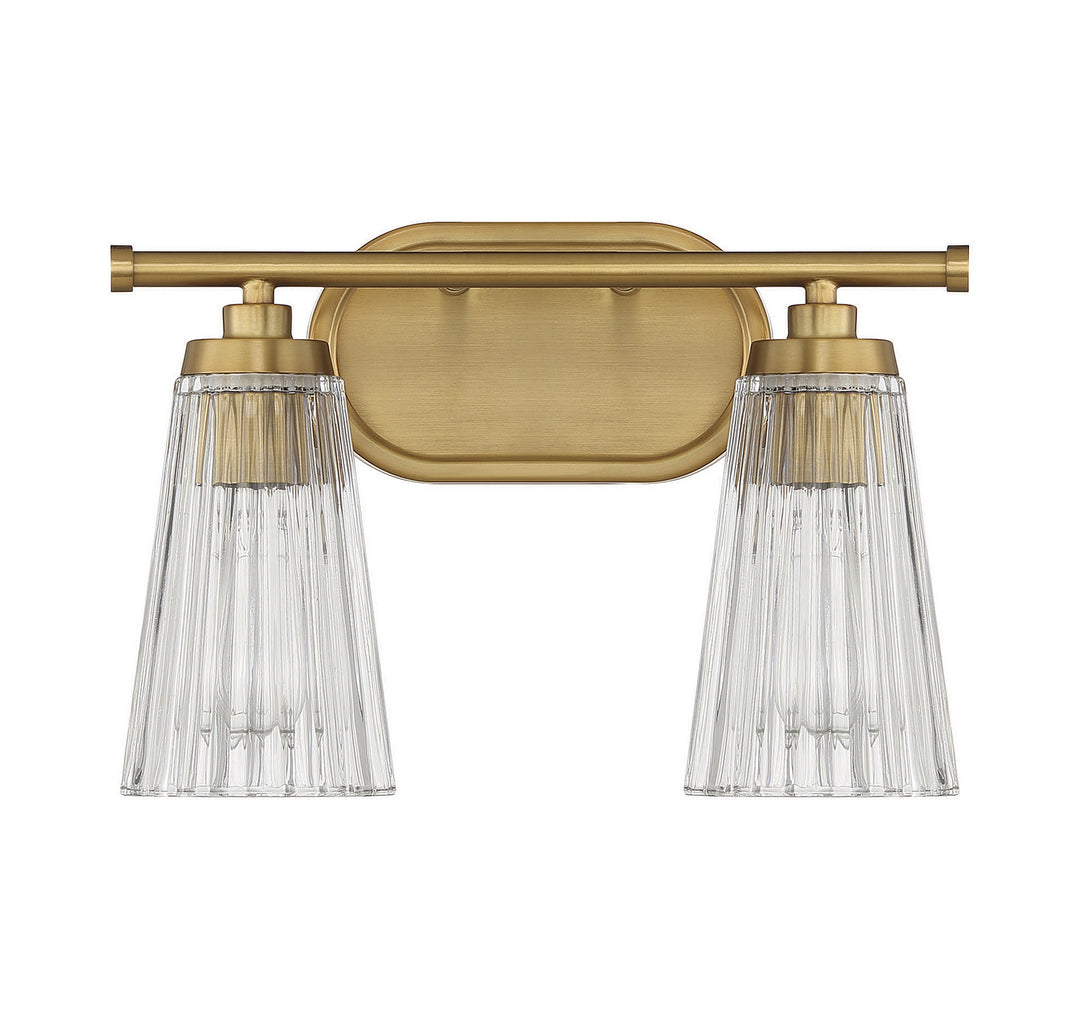 Savoy House Chantilly 8-1745-2-322 Bath Vanity Light 14 in. wide - Warm Brass