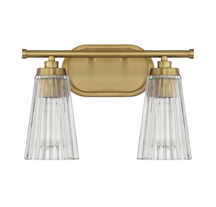 Savoy House Chantilly 8-1745-2-322 Bath Vanity Light 14 in. wide - Warm Brass