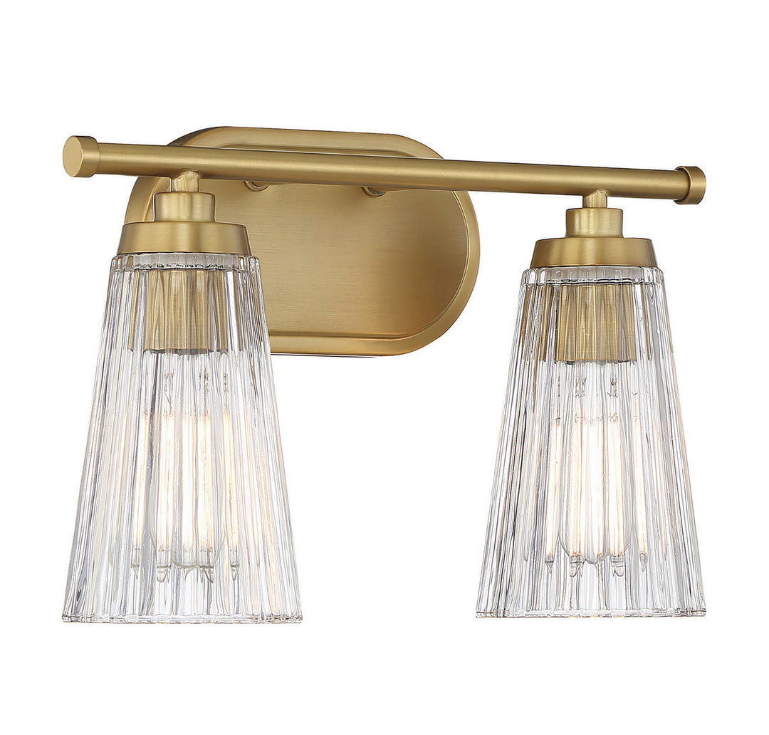 Savoy House Chantilly 8-1745-2-322 Bath Vanity Light 14 in. wide - Warm Brass