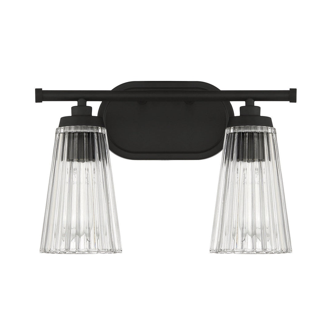 Savoy House Chantilly 8-1745-2-BK Bath Vanity Light 14 in. wide - Matte Black