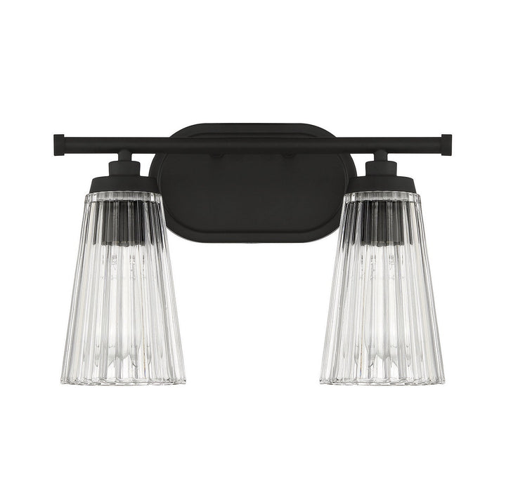 Savoy House Chantilly 8-1745-2-BK Bath Vanity Light 14 in. wide - Matte Black