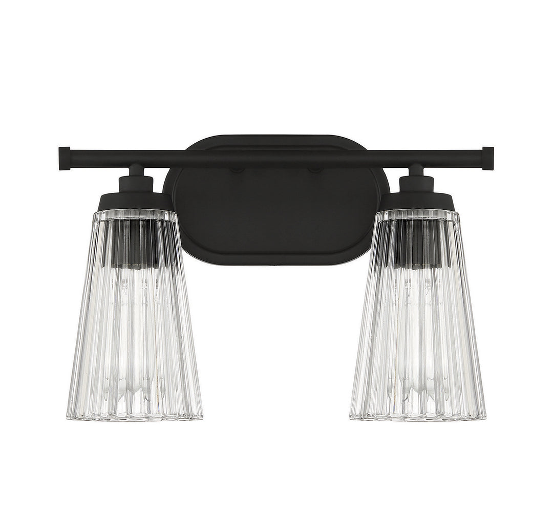 Savoy House Chantilly 8-1745-2-BK Bath Vanity Light 14 in. wide - Matte Black