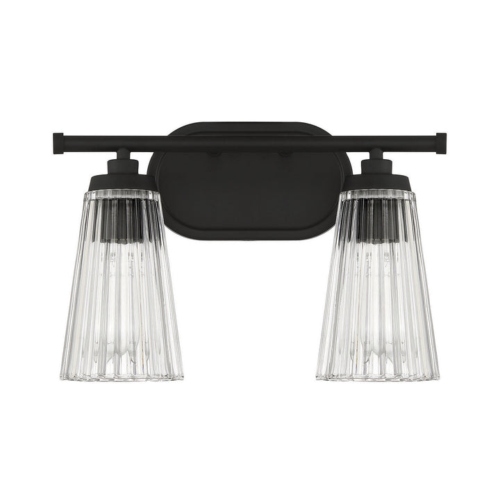 Savoy House Chantilly 8-1745-2-BK Bath Vanity Light 14 in. wide - Matte Black