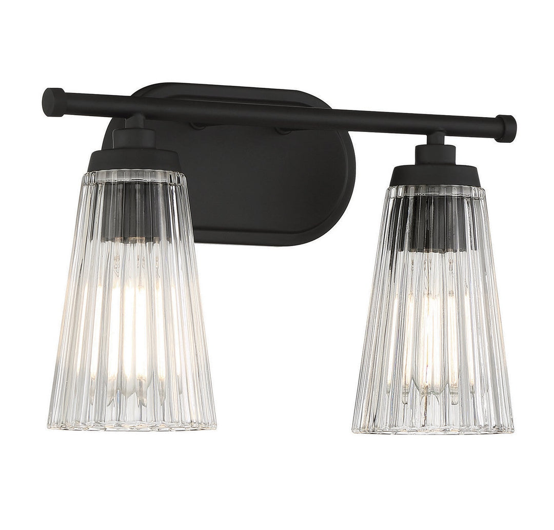 Savoy House Chantilly 8-1745-2-BK Bath Vanity Light 14 in. wide - Matte Black