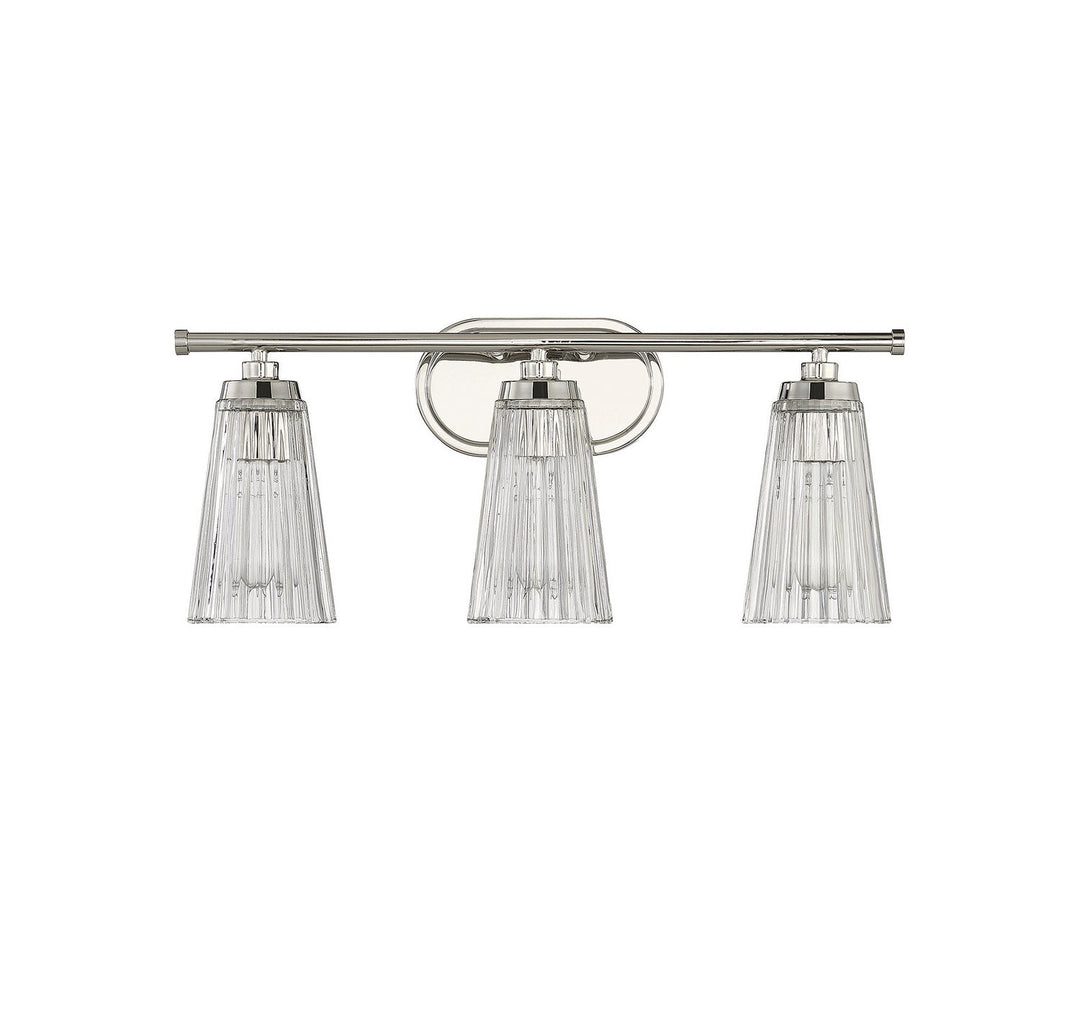 Savoy House Chantilly 8-1745-3-109 Bath Vanity Light 22 in. wide - Polished Nickel
