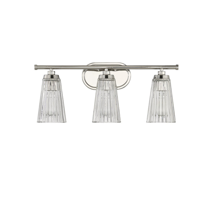 Savoy House Chantilly 8-1745-3-109 Bath Vanity Light 22 in. wide - Polished Nickel