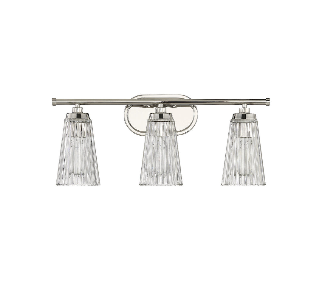 Savoy House Chantilly 8-1745-3-109 Bath Vanity Light 22 in. wide - Polished Nickel