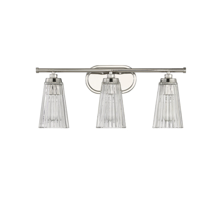 Savoy House Chantilly 8-1745-3-109 Bath Vanity Light 22 in. wide - Polished Nickel