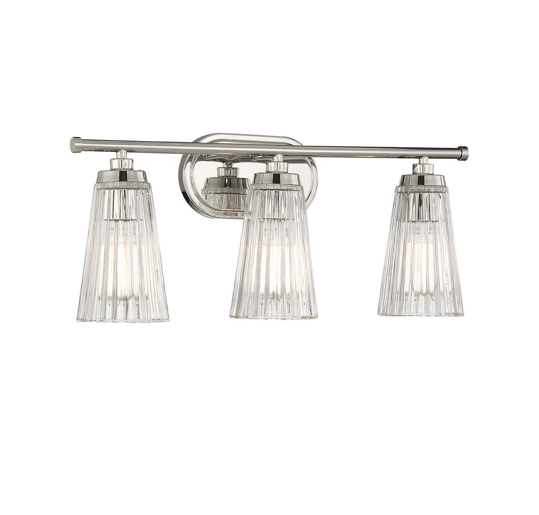 Savoy House Chantilly 8-1745-3-109 Bath Vanity Light 22 in. wide - Polished Nickel