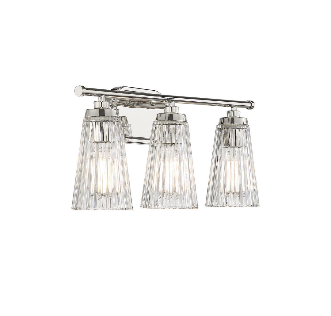 Savoy House Chantilly 8-1745-3-109 Bath Vanity Light 22 in. wide - Polished Nickel