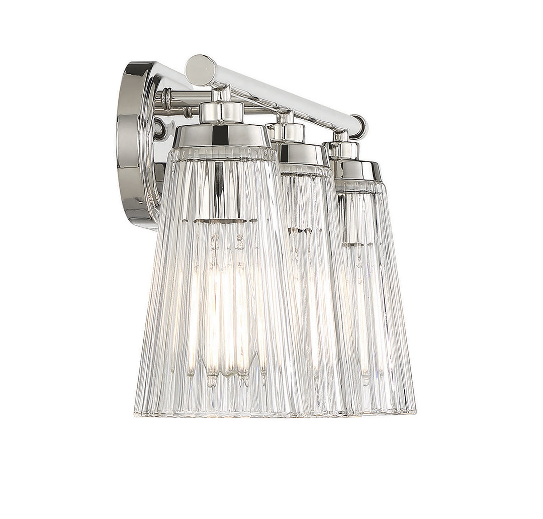 Savoy House Chantilly 8-1745-3-109 Bath Vanity Light 22 in. wide - Polished Nickel