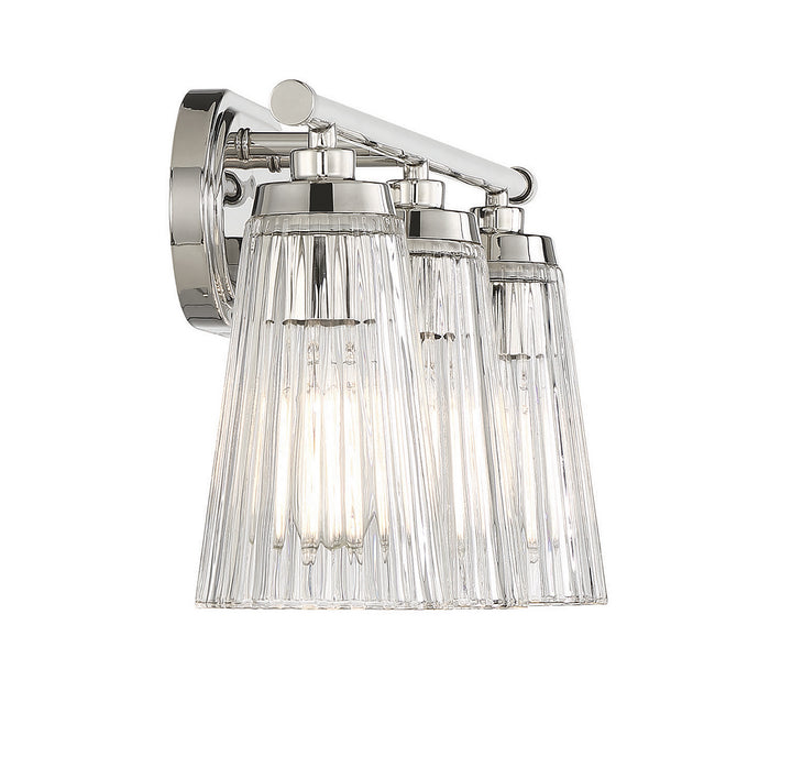 Savoy House Chantilly 8-1745-3-109 Bath Vanity Light 22 in. wide - Polished Nickel