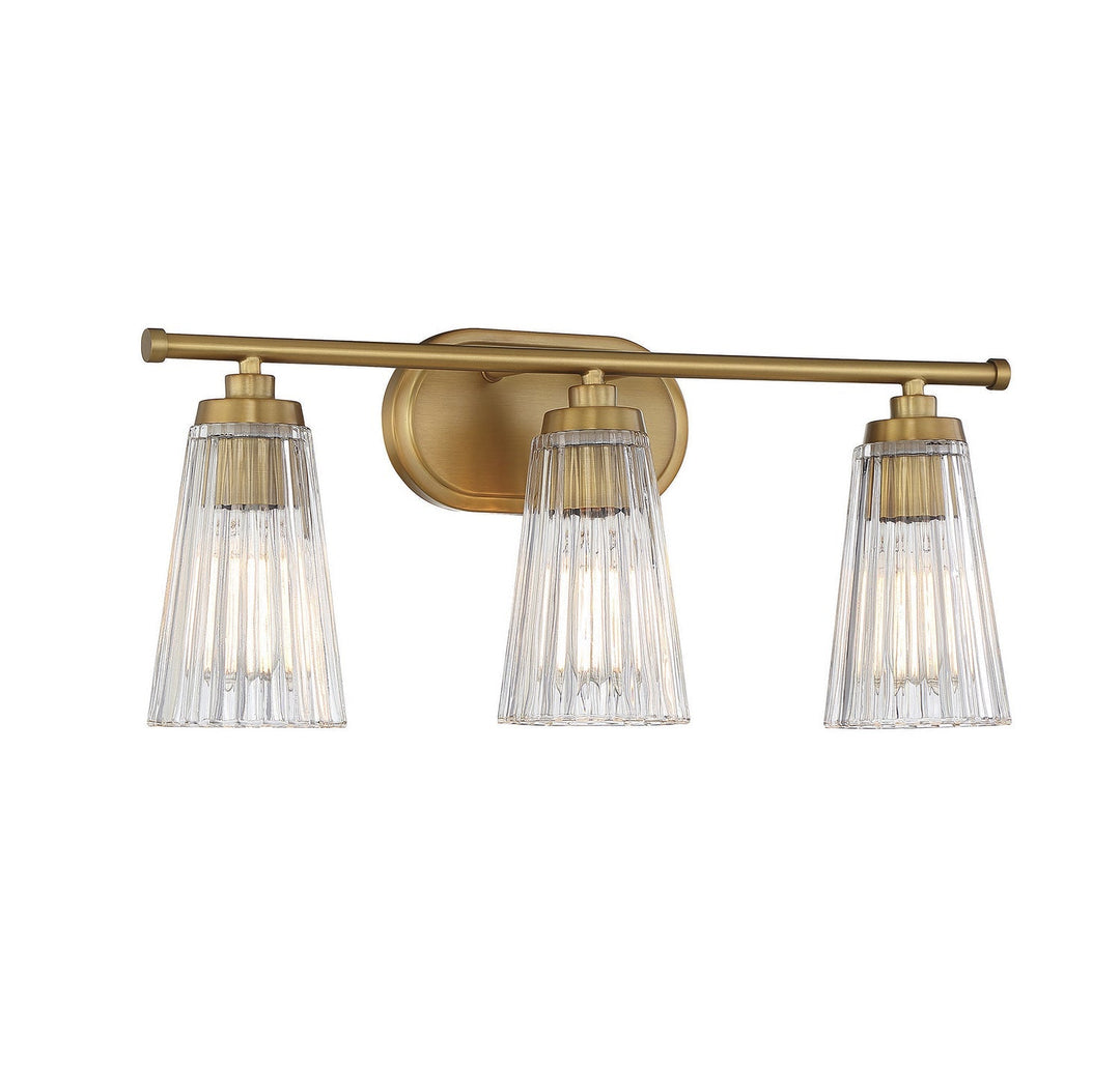 Savoy House Chantilly 8-1745-3-322 Bath Vanity Light 22 in. wide - Warm Brass