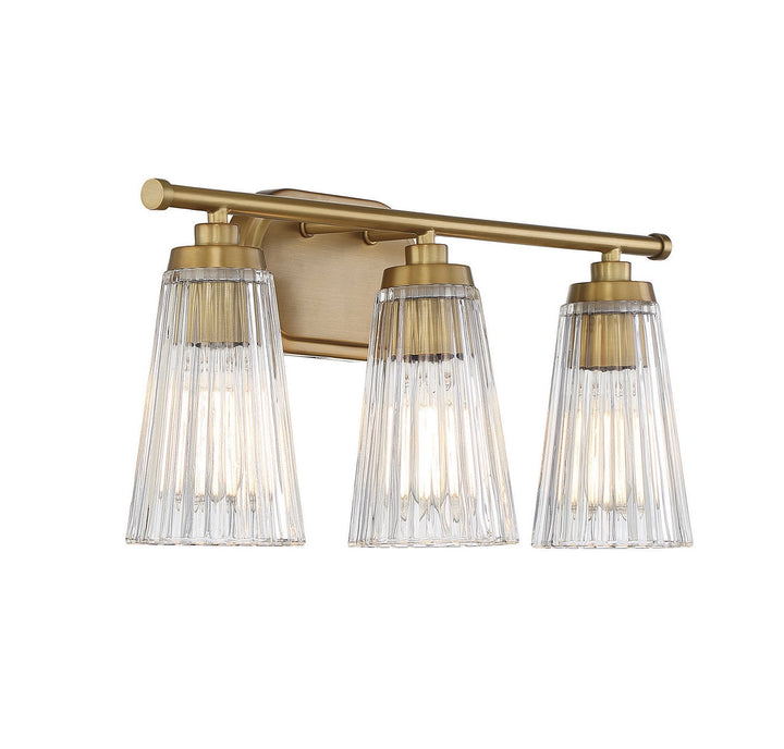 Savoy House Chantilly 8-1745-3-322 Bath Vanity Light 22 in. wide - Warm Brass