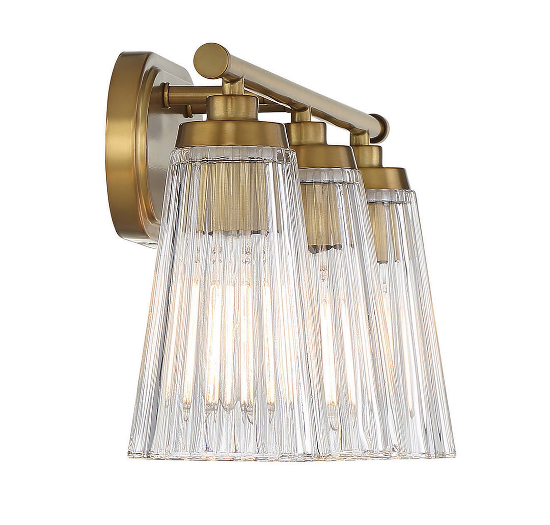 Savoy House Chantilly 8-1745-3-322 Bath Vanity Light 22 in. wide - Warm Brass