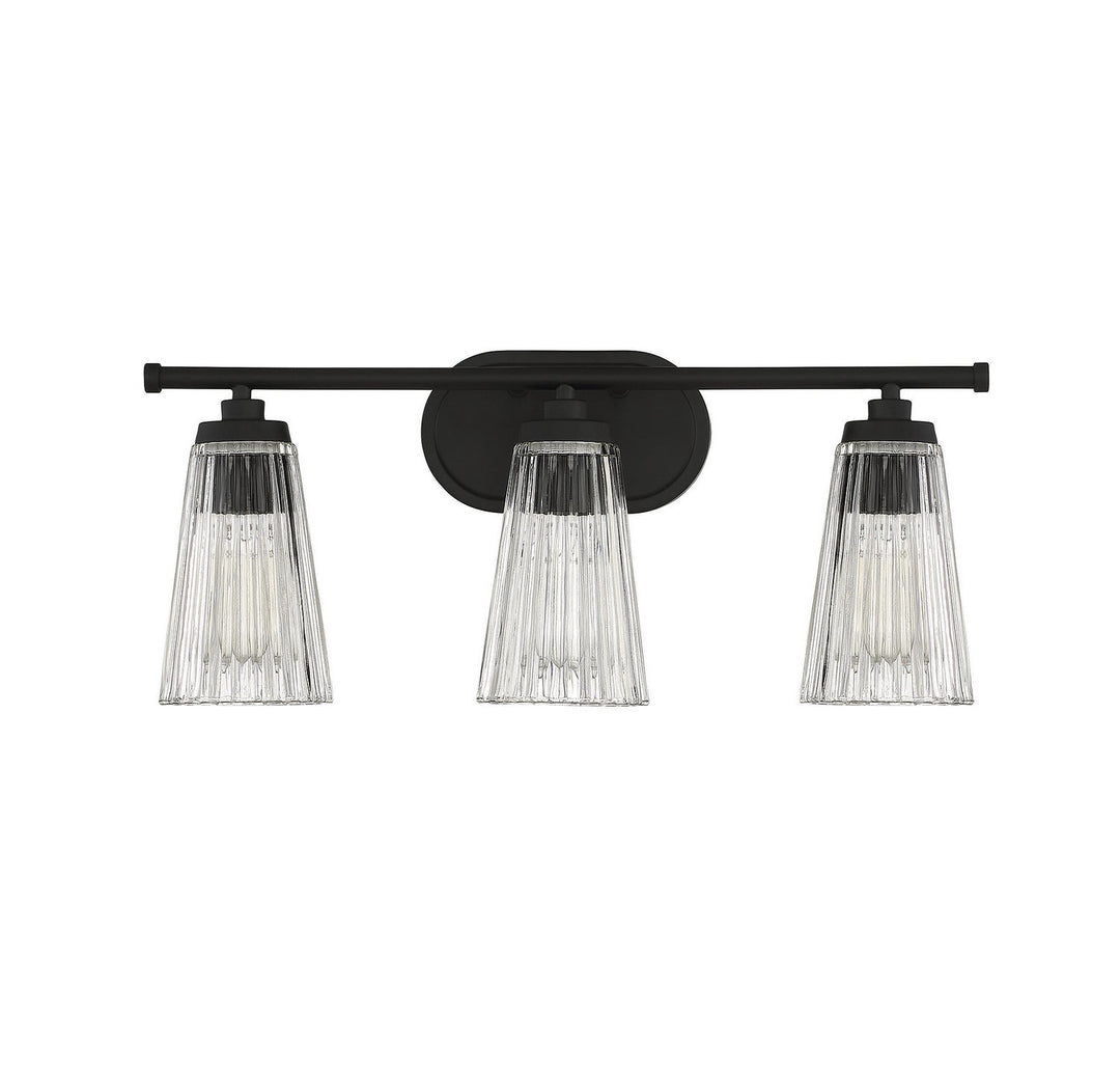 Savoy House Chantilly 8-1745-3-BK Bath Vanity Light 22 in. wide - Matte Black