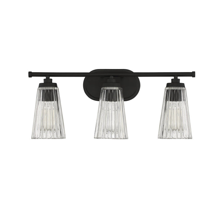 Savoy House Chantilly 8-1745-3-BK Bath Vanity Light 22 in. wide - Matte Black
