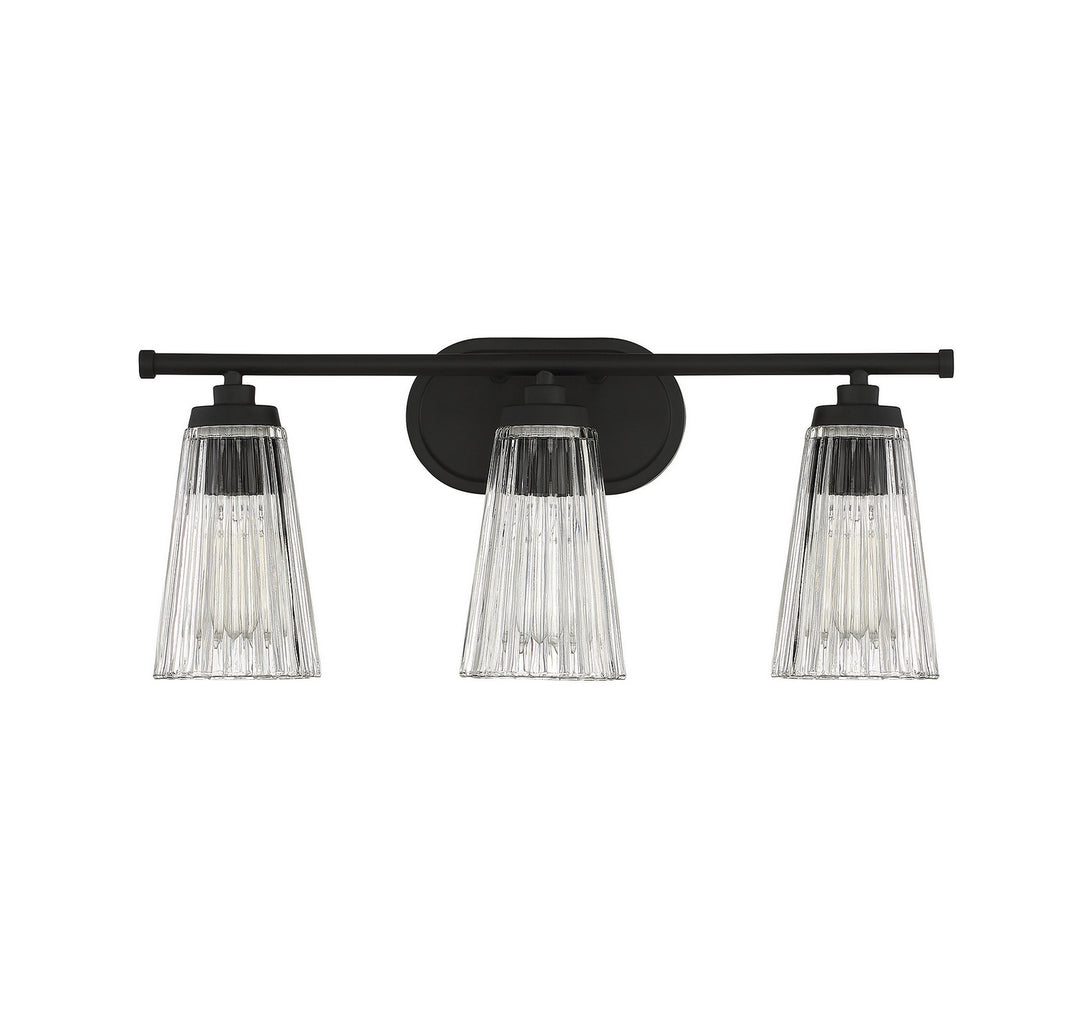 Savoy House Chantilly 8-1745-3-BK Bath Vanity Light 22 in. wide - Matte Black