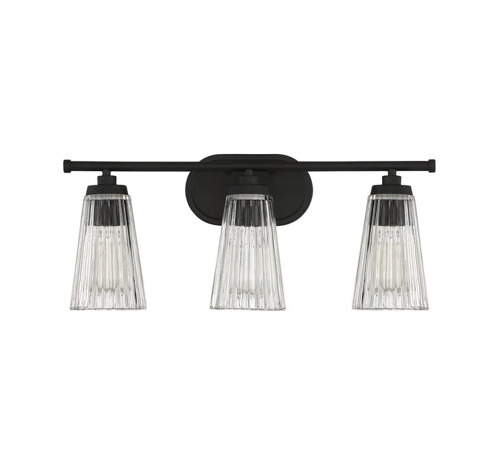 Savoy House Chantilly 8-1745-3-BK Bath Vanity Light 22 in. wide - Matte Black