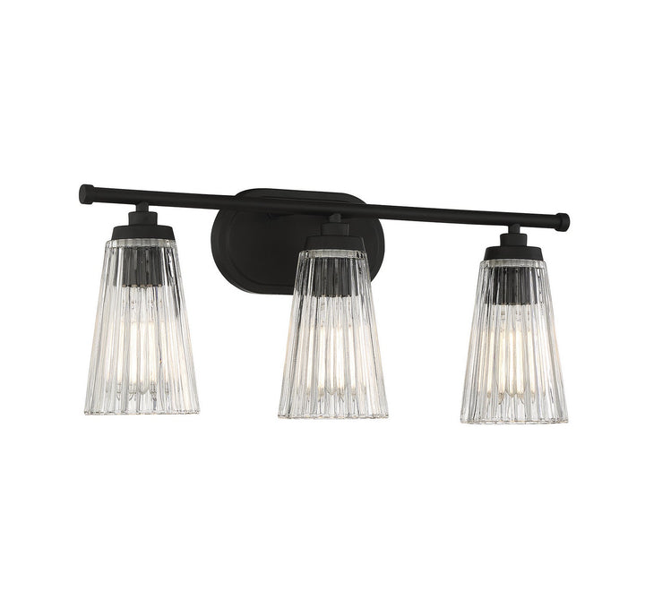 Savoy House Chantilly 8-1745-3-BK Bath Vanity Light 22 in. wide - Matte Black
