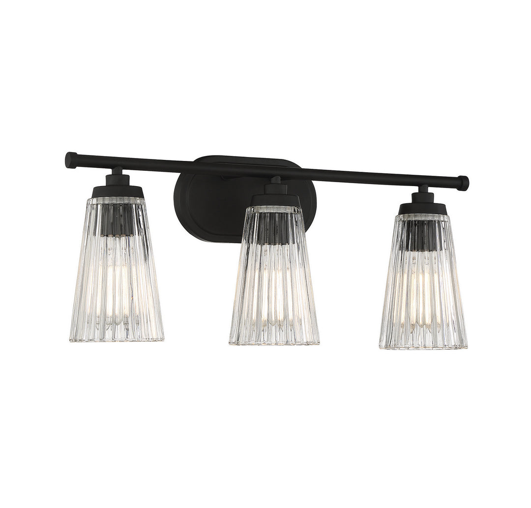 Savoy House Chantilly 8-1745-3-BK Bath Vanity Light 22 in. wide - Matte Black