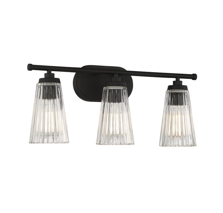Savoy House Chantilly 8-1745-3-BK Bath Vanity Light 22 in. wide - Matte Black