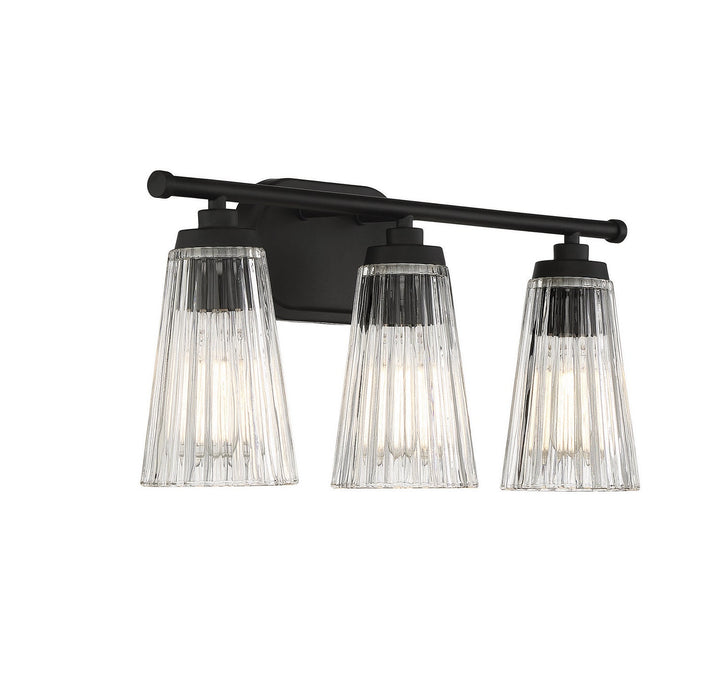 Savoy House Chantilly 8-1745-3-BK Bath Vanity Light 22 in. wide - Matte Black