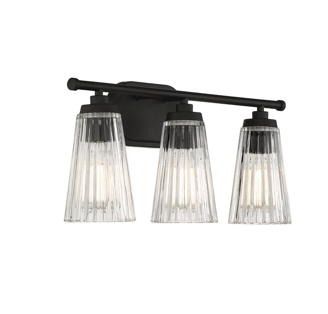 Savoy House Chantilly 8-1745-3-BK Bath Vanity Light 22 in. wide - Matte Black