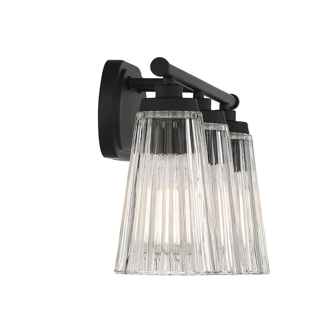 Savoy House Chantilly 8-1745-3-BK Bath Vanity Light 22 in. wide - Matte Black