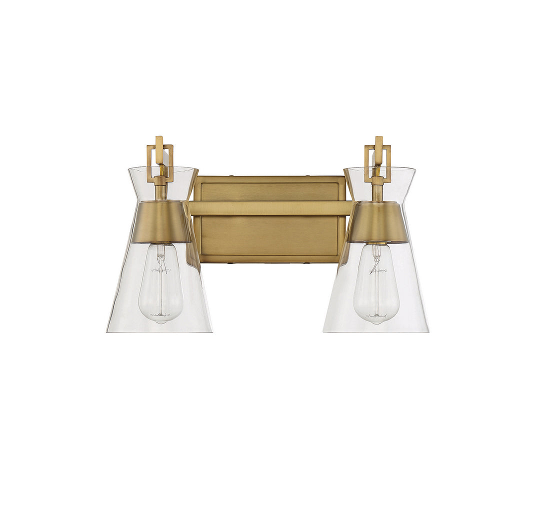 Savoy House Lakewood 8-1830-2-322 Bath Vanity Light 16 in. wide - Warm Brass